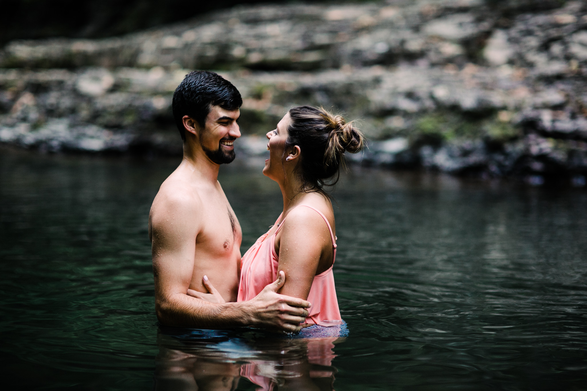 New River Gorge waterfall engagement session.jpg