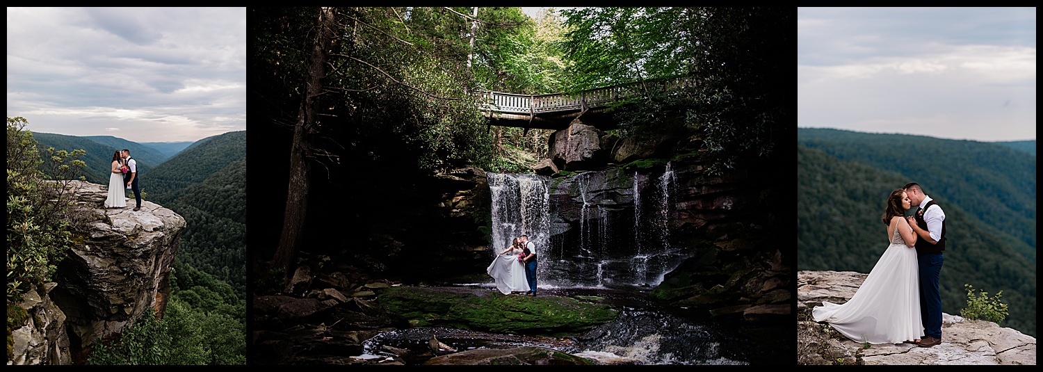 Adventurous West Virginia elopement at Blackwater State Park near Washington DC