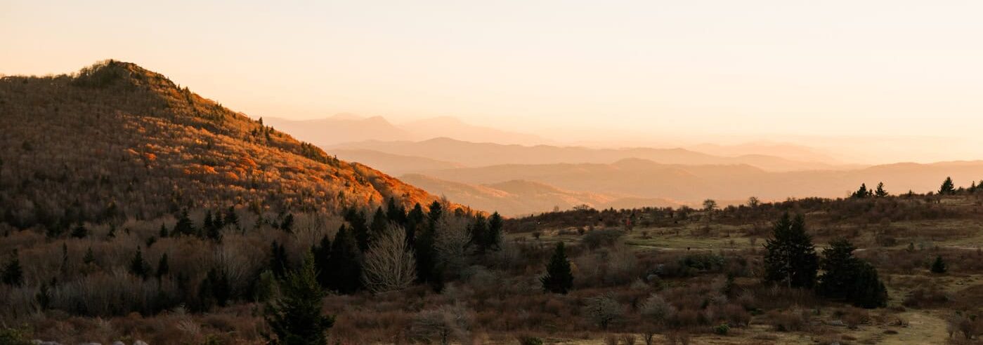 Sunset during a Grayson Highlands elopement